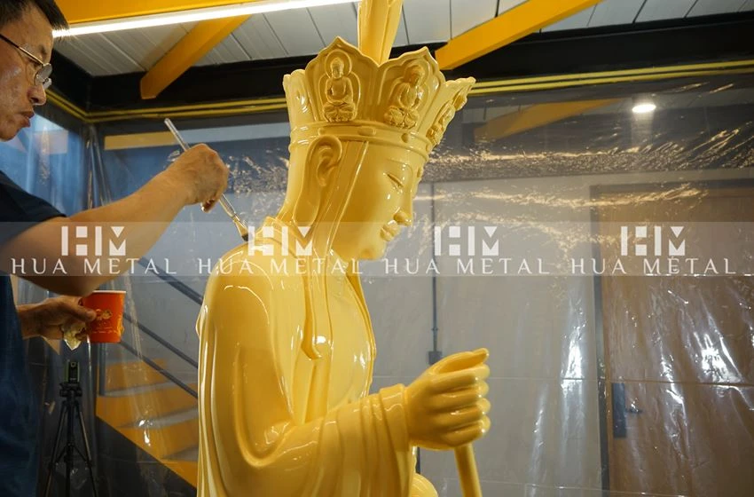 brush primer glue before gold leaf treatment